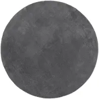 vidaXL Tapis HUARTE à poils courts doux et lavable anthracite Ø 100 cm
