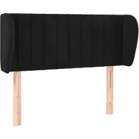 vidaXL Tête de lit avec oreilles noir 93x23x78/88 cm velours