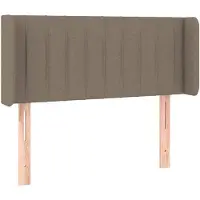 vidaXL Tête de lit avec oreilles taupe 103x16x78/88 cm Tissu