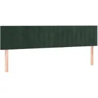 vidaXL Têtes de lit 2 pcs. Vert foncé 80x5x78/88 cm velours