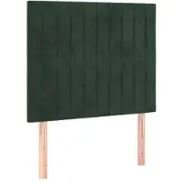 vidaXL Têtes de lit 2 pcs. Vert foncé 90x5x78/88 cm velours