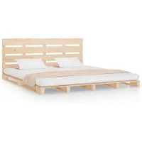 vidaXL Lit en bois massif sans matelas 180x200 pin