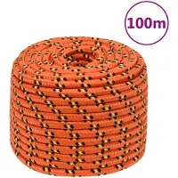 vidaXL Corde de bateau Orange 14 mm 100 m Polypropylène