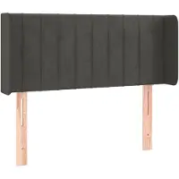 vidaXL Tête de lit avec oreilles gris foncé 83x16x78/88 cm velours
