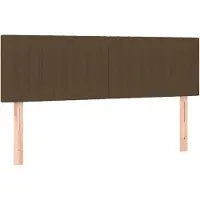 vidaXL Têtes de lit 2 pcs. Marron foncé 72x5x78/88 cm Tissu