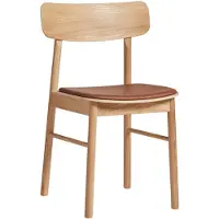 Woud Soma Chaise de Salle à Manger Oiled Oak|Leather