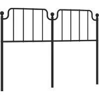 vidaXL Tête de lit en métal noir 135 cm