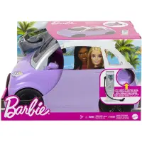 Barbie 2-en-1 voiture électrique - 2 fois voiture de poupée avec station de recharge et coffre de voiture