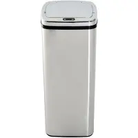 Aosom HOMdotCOM Vuilnisbak met sensor RVS zilver 50L 33 x 25 x 84cm