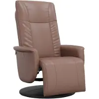 vidaXL Fauteuil relax avec repose-pieds Marron Similicuir