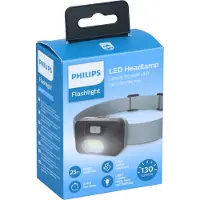 Philips Lampe Frontale Led 130 L, 3 Modes, Ipx4, Inclus 3x Piles Aaa, Gris