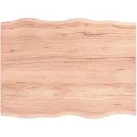 vidaXL Dessus de table bois chêne massif traité bordure assortie