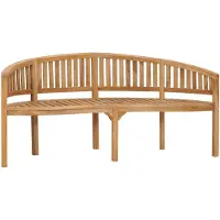 vidaXL Banc de bananes 180 cm en teck massif