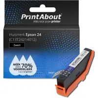 PrintAbout Cartouche compatible pour Epson 24 (C13T24214012) - Noir