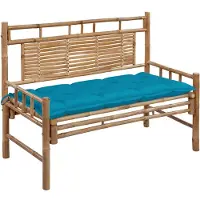 vidaXL Banc de jardin avec coussin 120 cm Bambou
