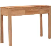 vidaXL Table console 110x35x75 cm bois de teck solide