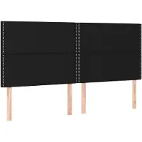 vidaXL Têtes de lit 4 pièces noir 100x5x78/88 cm Tissu