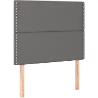 vidaXL Têtes de lit 2 pcs. Gris 100x5x78/88 cm Similicuir