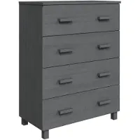 vidaXL Sideboard HAMAR gris foncé 79x40x103,5 cm Pin massif