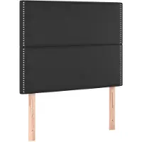 vidaXL Têtes de lit 2 pièces noir 100x5x78/88 cm similicuir
