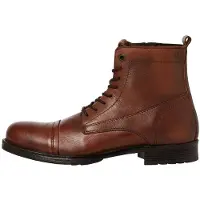 Jack & Jones Bottines à lacets 'JFWShaun' marron châtaigne