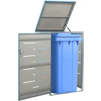 vidaXL Box pour poubelles pour 1 tonne 69x77,5x112,5 cm acier inoxydable