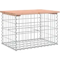 vidaXL Banc de jardin design gabion 63x44x42 cm bois massif de douglas