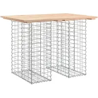 vidaXL Banc de jardin en gabions 100x70x72 cm pin massif