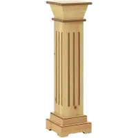 vidaXL Support pilier carré à plantes Bois clair 17x17x66 cm MDF