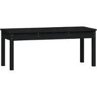 vidaXL Banc de jardin noir 109x44x45 cm pin massif