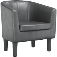 vidaXL Fauteuil gris similicuir