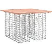 vidaXL Banc de jardin en gabions 100x102x72 cm bois massif douglas