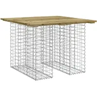 vidaXL Banc de jardin en gabions 100x102x72 cm Bois de pin imprégné