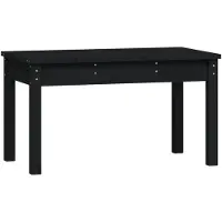 vidaXL Banc de jardin noir 80x44x45 cm bois massif de pin