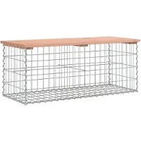 vidaXL Banc de jardin en gabions 103x44x42 cm bois massif douglas