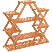 vidaXL Support à fleurs 110x25x105 cm bois massif de sapin