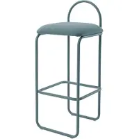 AYTM Angui High Chaise de Bar 92.5 cm | Dusty Blue Boucle