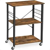 Goliving Chariot de cuisine - Armoire de cuisine - Étagère de cuisine - Chariot de service - Organisateur de cuisine - Moderne - 60 x 40 x 89 cm - Brun