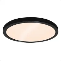 Goliving Plafonnier - Plafonnier - Led - Extra fin - Lumière blanc chaud - Chambre - Salle de bain - Salon - Ø 23cm - Noir