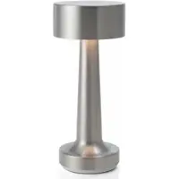 Goliving Lampe de table rechargeable - Sans fil et dimmable - Lampe tactile moderne - Lampe de nuit pour chambre à coucher - 21 cm - Silver
