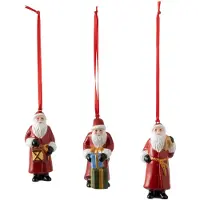 Villeroy & Boch Ensemble de 3 pendentifs de Noël Père Noël