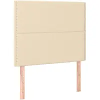 vidaXL Têtes de lit 2 pcs. Crème 90x5x78/88 cm Tissu