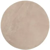 vidaXL Tapis HUARTE à poils courts doux et lavable sable Ø 80 cm