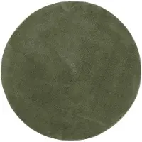 vidaXL Tapis HUARTE à poils courts doux et lavable vert forêt Ø 100 cm