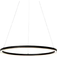 QAZQA Suspension noire 80 cm avec LED à intensité variable 3 niveaux - Girello