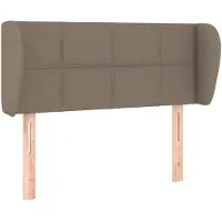 vidaXL Tête de lit avec oreilles Taupe 83x23x78/88 cm Tissu