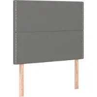 vidaXL Têtes de lit 2 pcs. Gris foncé 90x5x78/88 cm Tissu