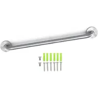 Intirilife Porte-serviettes en acier inoxydable longueur de barre diamètre 19mm
