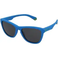 Polaroid Lunettes de soleil - - PLD 8056/S - FLL MATTE BLUE - Enfant - Protection Catégorie 3
