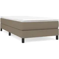 vidaXL Lit Boxspring avec matelas Taupe 80x200 cm Tissu